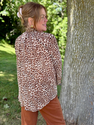 Lele de Baltzac Globe Leopard Blouse
