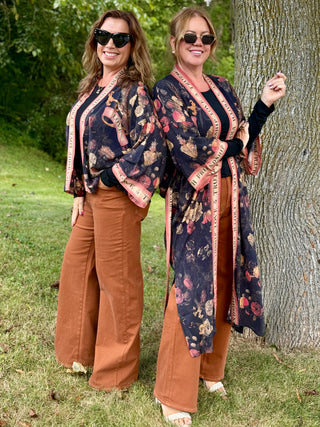 Market of Stars Heart of Gold Opera Duster Kimono Robe