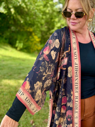 Market of Stars Heart of Gold Opera Duster Kimono Robe