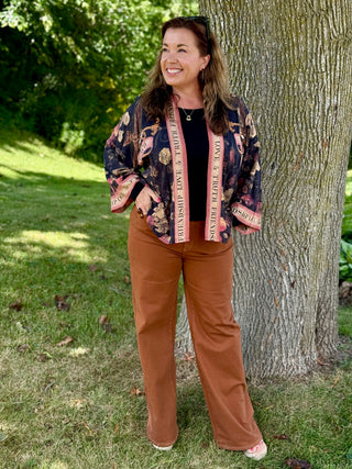Yoga Denim Lily Wide Jean in Aurora Brown