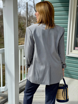 Brunette The Label Pinstripe Blazer