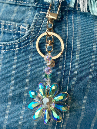 Jacqueline Kent Crystal Daisy Keychain / Bagcharm (2 colours)