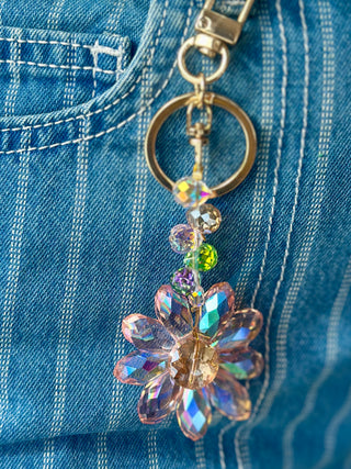 Jacqueline Kent Crystal Daisy Keychain / Bagcharm (2 colours)