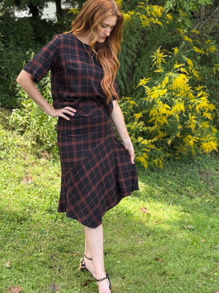 Chlo by Cokluch Soul Love Top in Burgundy Plaid