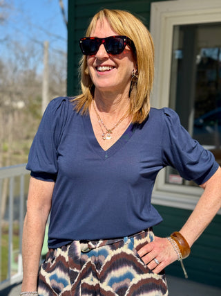 Dotty Darling V-Neck Tee