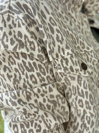 Yoga Denim Scarlett Leopard Jacket