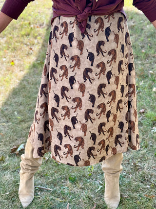 Hilary MacMillan Tiger Print Midi Dress