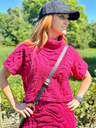 Marigold Mercedes Funnel Top in Hot Pink