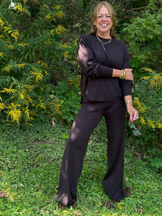 Lyla + Luxe Pico Pant in Chocolate Brown
