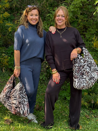 Lyla + Luxe Pico Pant in Chocolate Brown