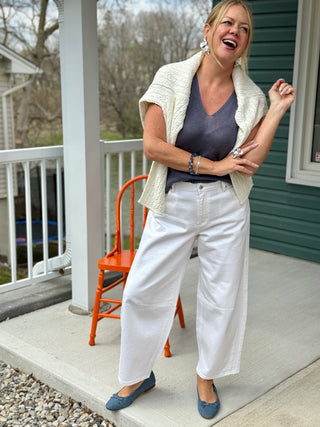 Yoga Denim "Madonna" Malia White Horseshoe Jean