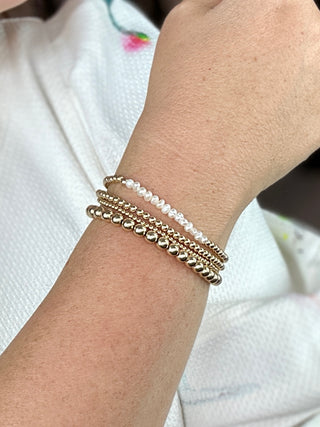 Saskia de Vries 14kt Gold & Pearl Leave-on Bracelet