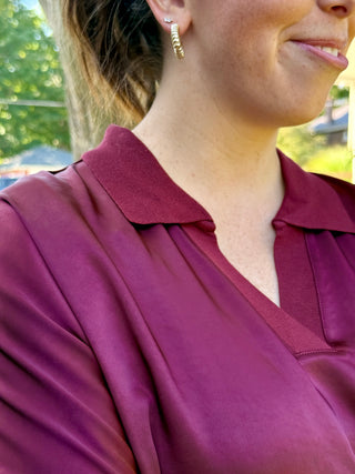 Melissa Nepton Tina Top in Red Wine