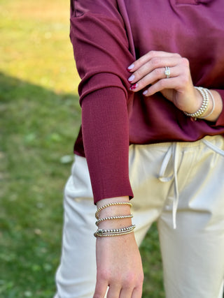 Melissa Nepton Tina Top in Red Wine