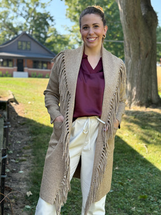 Lyla + Luxe Ziggy Fringe Coatigan