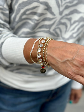 Saskia de Vries 14kt Gold & Pearl Leave-on Bracelet