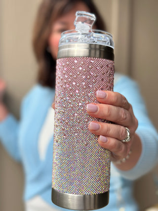 Pink Ombre Crystal Tumbler