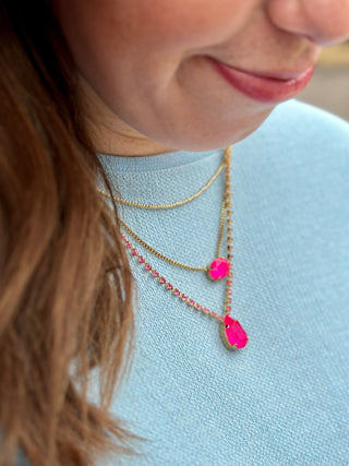Milli Necklace in Electric Pink