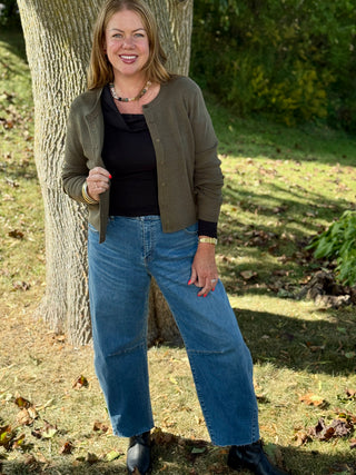 Yoga Denim Nova Horseshoe Raw Hem Jean