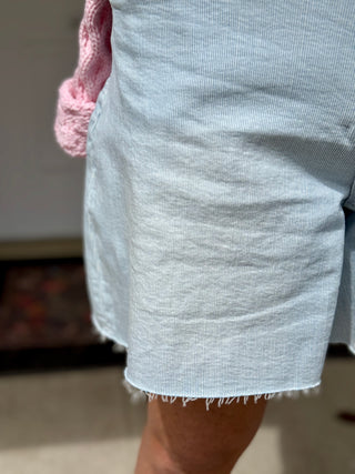 Yoga Denim Lesley Pinstripe Jean Short