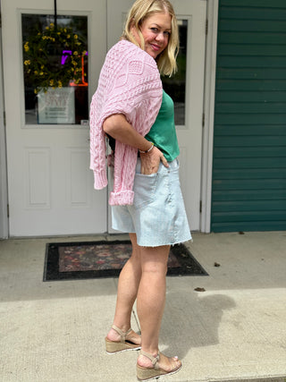 Yoga Denim Lesley Pinstripe Jean Short