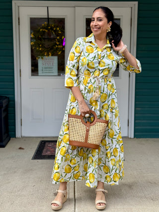 Astrid Molly Lemon Dress