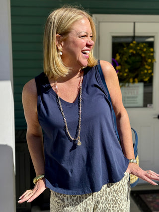 Gentle Fawn Gisele Tank in Navy