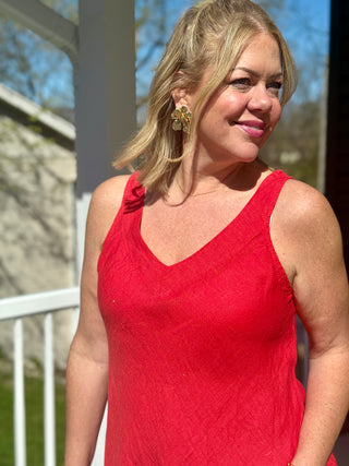 Astrid Linen Bias Dress