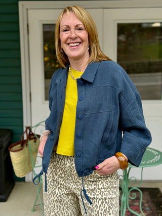 Eve Gravel Cole Jacket in Petrole