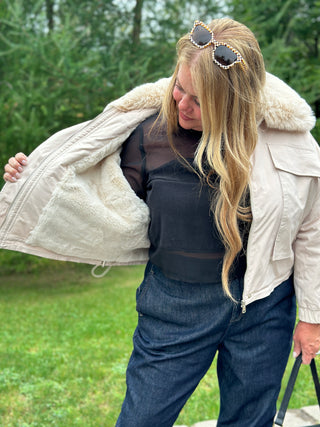 Astrid Taylor Cream Bomber