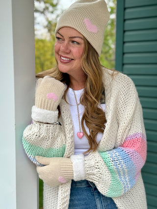 Lyla + Luxe Heart Toque & Glove Set