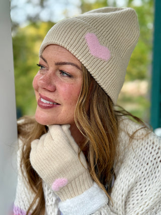 Lyla + Luxe Heart Toque & Glove Set
