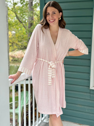 PJ Salvage Light Pink Leopard Robe