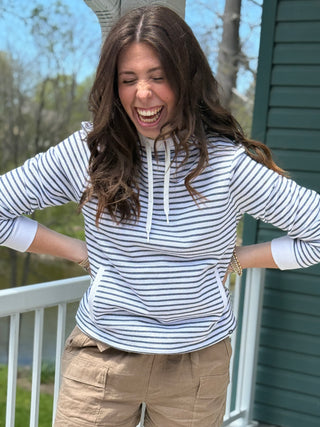 FIG Hampton Hoodie in Sail Stripe
