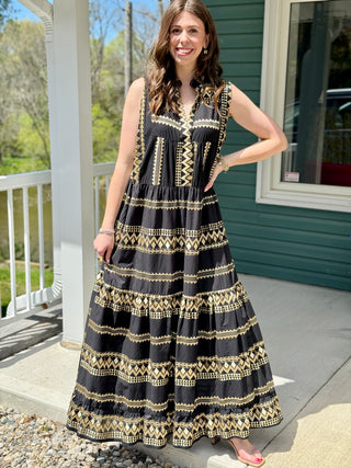 Aether Concept Golden Santorini Maxi Dress