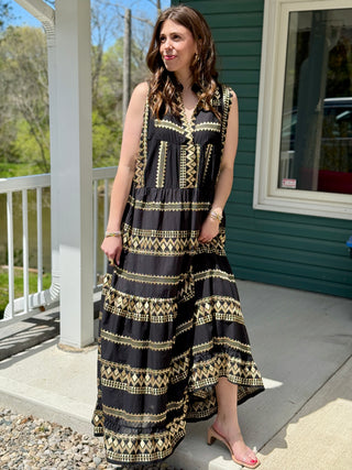 Aether Concept Golden Santorini Maxi Dress
