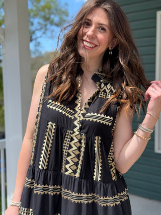 Aether Concept Golden Santorini Maxi Dress