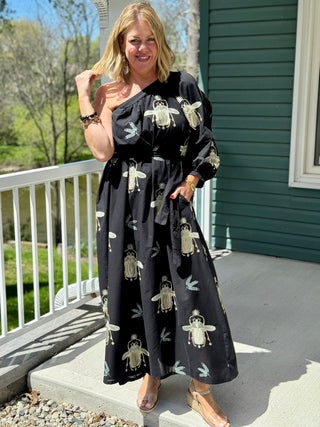 Aether Concept One Shoulder Beetle Dress
