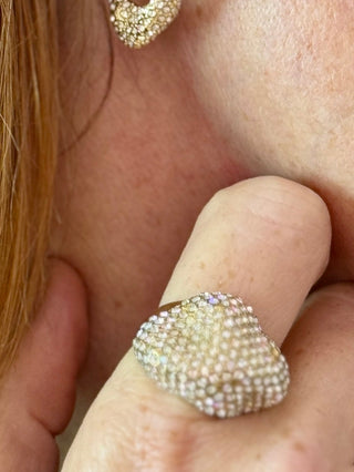 Pilgrim Lael Gold Pavé Ring