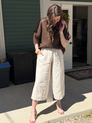 Naïf Domi Pants in Oat