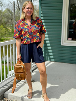 Poplin & Co Wild Peonies Shirt