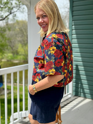 Poplin & Co Wild Peonies Shirt