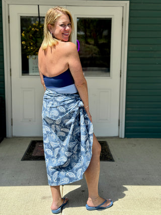 Hilary MacMillan for TD Blue Wave Strapless Swimsuit