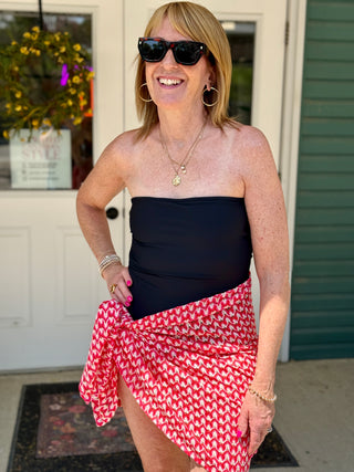 Hilary MacMillan for TD Black Strapless Swimsuit
