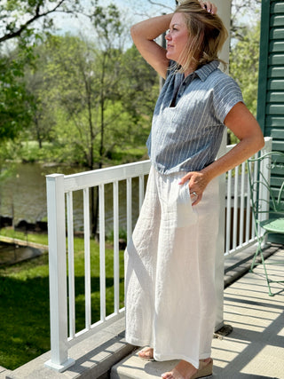 Naïf Tate White Linen Pant