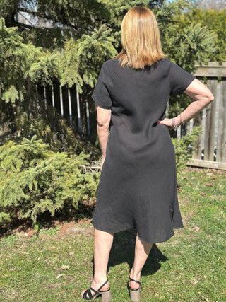 Pistache Bias Cut Linen Dress