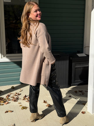 Pistache Light Walnut Duster Cardi