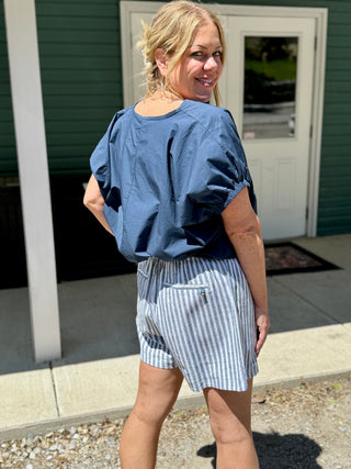 Astrid Gathered Sleeve Blouse