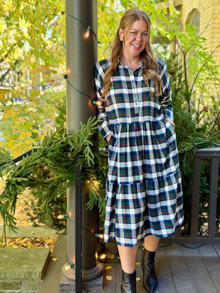 Poplin & Co. Atlin Flannel Shirt Dress