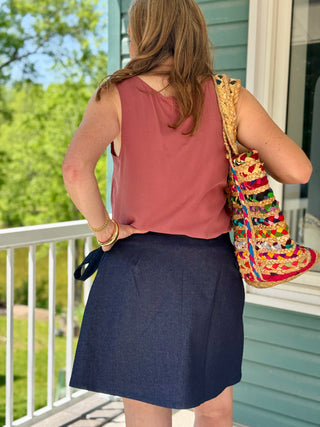 MAS Montreal Doha Skirt in Denim
